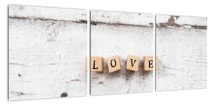 Obraz - nápis LOVE (90x30cm)