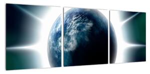 Moderní obraz zeměkoule (90x30cm)