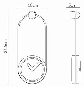 Designové nástěnné hodiny Nomon Eslabon GR walnut small 26cm