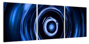 Modrý abstraktní obraz (90x30cm)