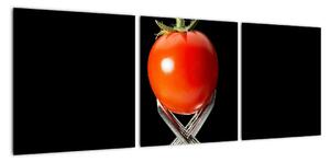 Obraz - rajče s vidličkami (90x30cm)