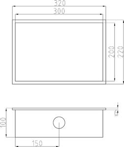 Nerezová nástěnná nika NT203010X s LED reflektorem - 20 x 30 x 10 cm (v x š x h) - Možnost volby barvy