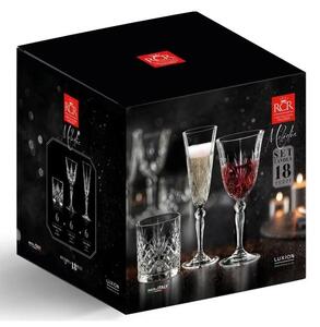 RCR MELODIA SADA SKLENIC NA VÍNO, WHISKY A ŠAMPAŇSKÉ 18 KS