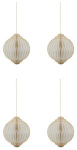 Papírové vánoční ozdoby Alsta Off-white Ø 10 cm – set 4 ks
