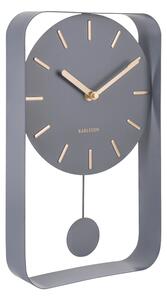 Designové kyvadlové nástěnné hodiny 5796GY Karlsson 33cm