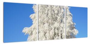Zasněžený strom - obraz (90x30cm)