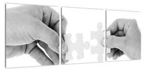 Černobílý obraz - puzzle (90x30cm)