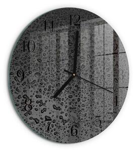 Skleněné nástěnné hodiny Kapky vody zsoc-fi30-00173924