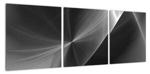 Černobílý abstraktní obraz (90x30cm)
