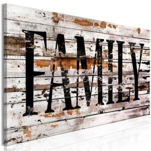 Obraz - Wooden Board: Family (1 Part) Narrow