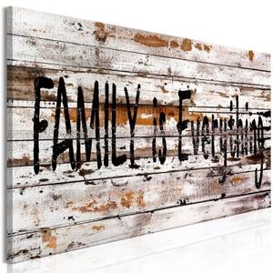 Obraz - Wooden Board: Family Is Everything (1 Part) Narrow