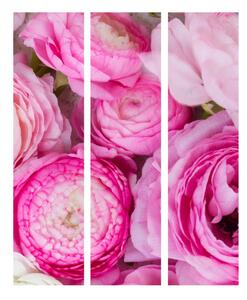 Paraván růžové květy Velikost (šířka x výška): 225x172 cm