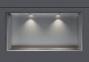 Nerezová nástěnná nika NT306010X s LED reflektorem - 30 x 60 x 10 cm (v x š x h) - možnost volby barvy