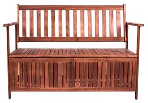 Zahradní lavička s úložným prostorem - akáciové dřevo | 120 x 62 x 82 cm