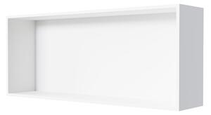 Bílá nástěnná nika z litého minerálu EG2513 - výška 25 cm - hloubka 13 cm - volitelný LED reflektor
