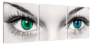 Obraz - detail zelených očí (90x30cm)