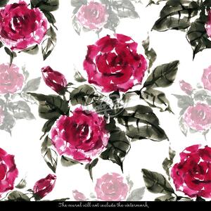 Fototapeta Inkoustově malované růže Samolepící 250x250cm