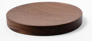 DVORO Luxusní dřevěný odkládací podnos Pau Natural solid walnut 27cm