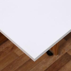 Goleto Skládací mobilní stolek | bílá + dub