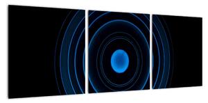 Modré kruhy - obraz (90x30cm)