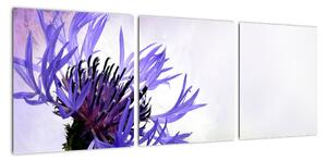 Obraz fialového květu (90x30cm)