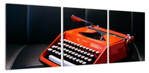 Obraz červeného psacího stroje (90x30cm)