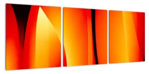 Oranžový abstraktní obraz (90x30cm)