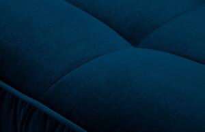 Královsky modrá sametová trojmístná pohovka MICADONI JARDANITE 216 cm