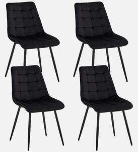 Jídelní židle - Židle - Židle s opěradlem ve tvaru sedáku - Kuchyňská židle - Křeslo - Moderní design - Kovový rám - Čalounění