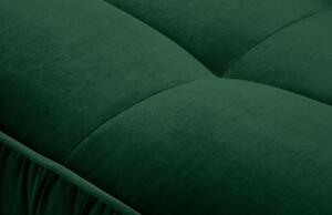 Zelená sametová trojmístná pohovka MICADONI JARDANITE 216 cm