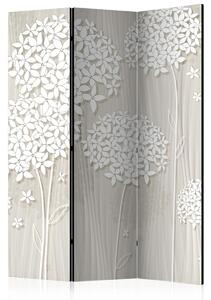 Paraván bíle květy Velikost (šířka x výška): 225x172 cm