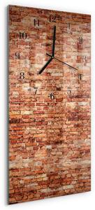 Skleněné hodiny vertikální Cihlová zeď zsppc-30x60-00182656