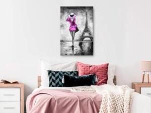 Obraz - Parisian Woman (1 Part) Vertical Pink