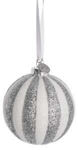 Lene Bjerre Skleněná ozdoba Selvie Bauble - White/Silver LB124