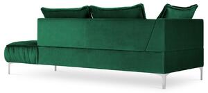 Zelená sametová lenoška MICADONI JARDANITE 213 cm, pravá