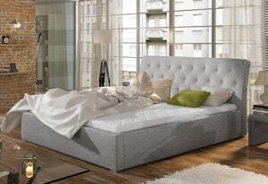 Manželská postel NEAPOL + rošt, 160x200, soft 17