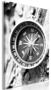 Obraz - Black and White Compass (1 Part) Vertical