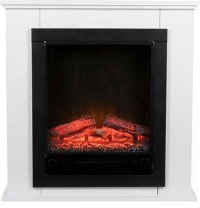 Dekorativní elektrický nástěnný krb Classic Fire Geneva černá/bílá 1800 W