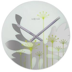 Designové nástěnné hodiny 8088gn Nextime Grass green 43cm
