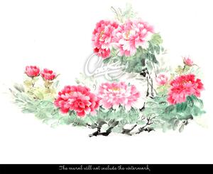 Fototapeta Čínská tradice květiny Samolepící 250x250cm