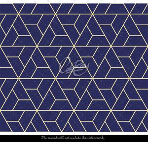 Fototapeta Tmavě modré geometrické vzory Samolepící 250x250cm