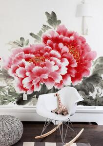 Fototapeta Ručně malované čínské růže Samolepící 250x250cm