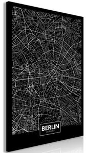 Obraz - Dark Map of Berlin (1 Part) Vertical