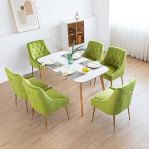 Sada čtyř jídelních židlí - Moderní židle - Designové židle - Sametové židle - Šedé židle
