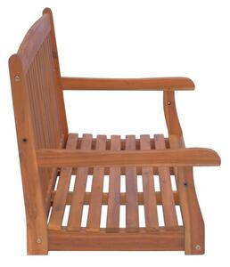 Závěsná lavička z akátového dřeva | 122 x 61 x 59 cm