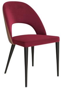 Vínově červená sametová jídelní židle Miotto Salgari s kovovou podnoží
