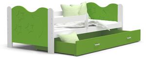 Dětská postel MICKEY P1 COLOR + matrace + rošt ZDARMA, 160x80, bílá/zelená