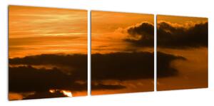 Západ slunce - moderní obrazy (90x30cm)