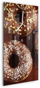 Skleněné hodiny vertikální Koblihy zsppb-30x60-00092684
