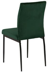 Scandi Zelená sametová jídelní židle Batim